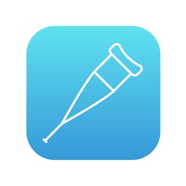 Koltuk değneği satırı simgesi.