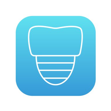 Diş implantı satırı simgesi.