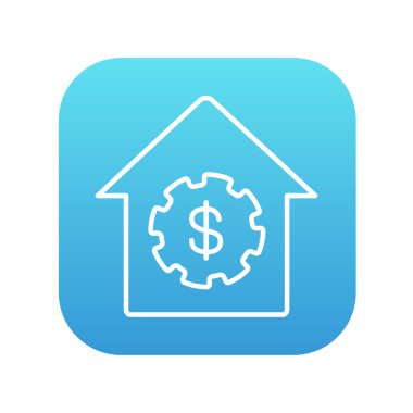 House ile dolar sembol satırı simgesi.