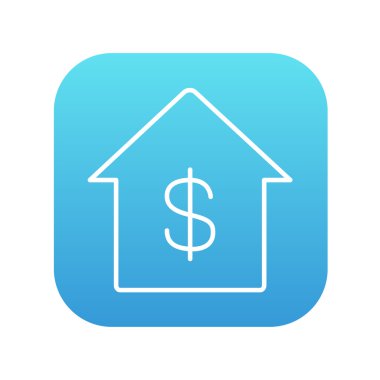 House ile dolar sembol satırı simgesi.