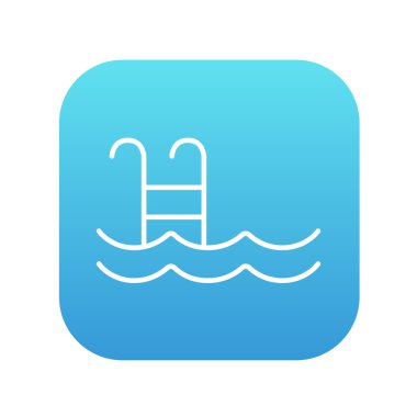 Yüzme Havuzu ile merdiven satırı simgesi.