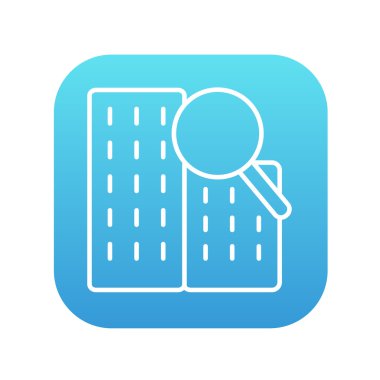 Kat mülkiyeti ve Büyüteç camı satırı simgesi.