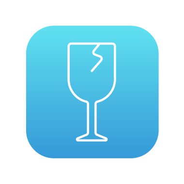 Kırık cam satırı simgesi.