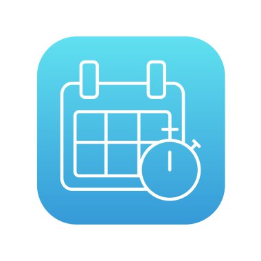 Takvim ve kronometre satırı simgesi.