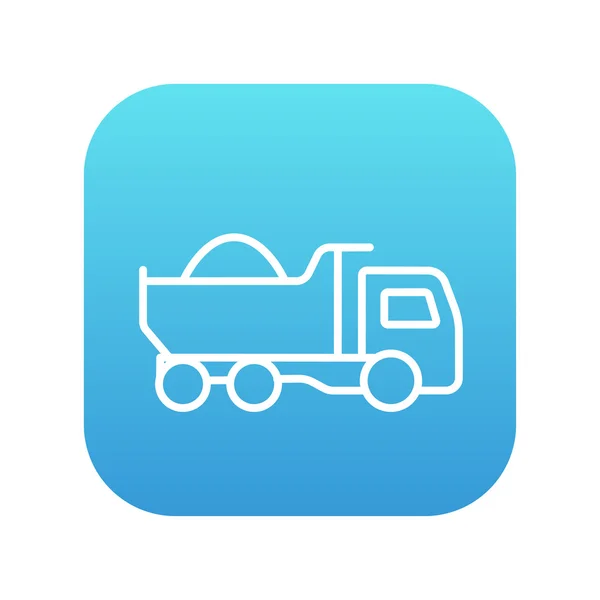 Dump truck lijn pictogram. — Stockvector