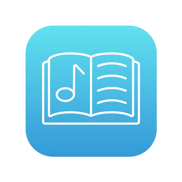 Music book line icon. — Stock Vector