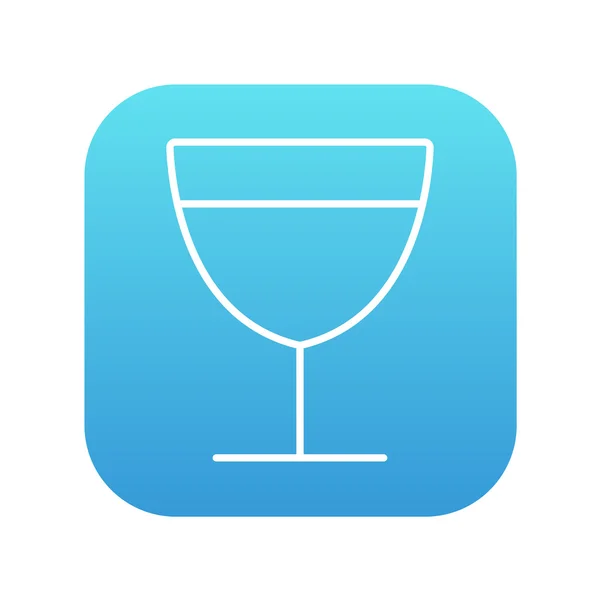 Egy pohár bor vonal ikon. — Stock Vector