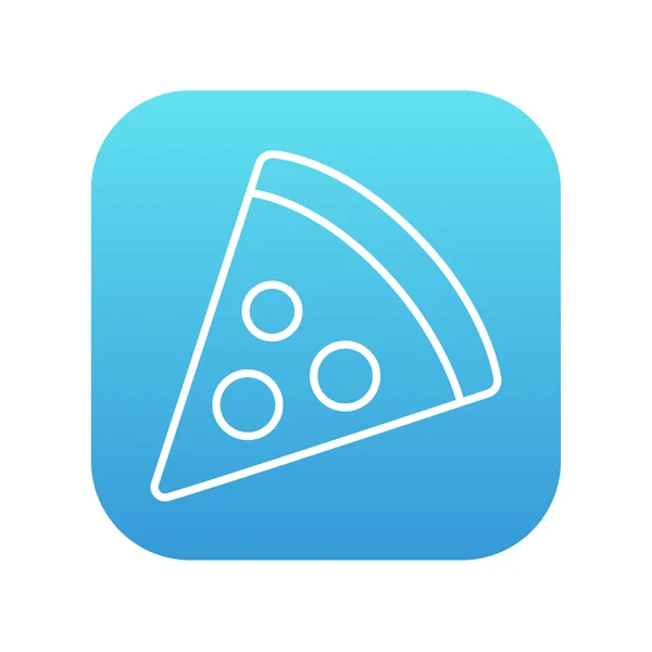 Icône de ligne de tranche de pizza . — Image vectorielle