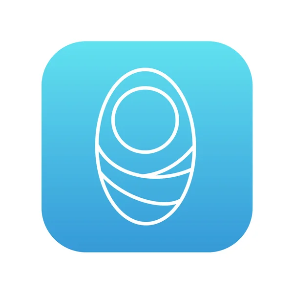 Infant wrapped in swaddling clothes line icon. — Stok Vektör