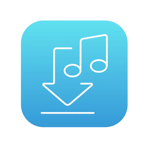 Downloaden van muziek lijn icon. — Stockvector