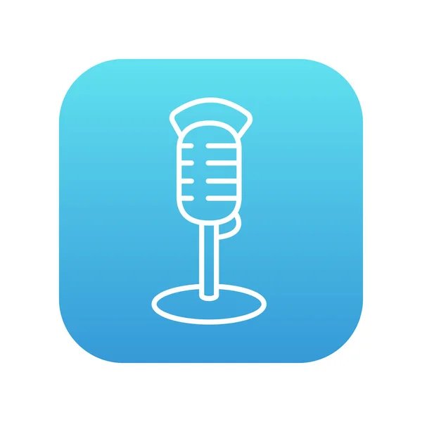 Retro microphone line icon. — Stock Vector