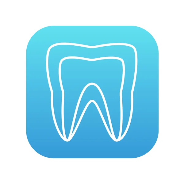 Icono de línea de dientes molares . — Vector de stock