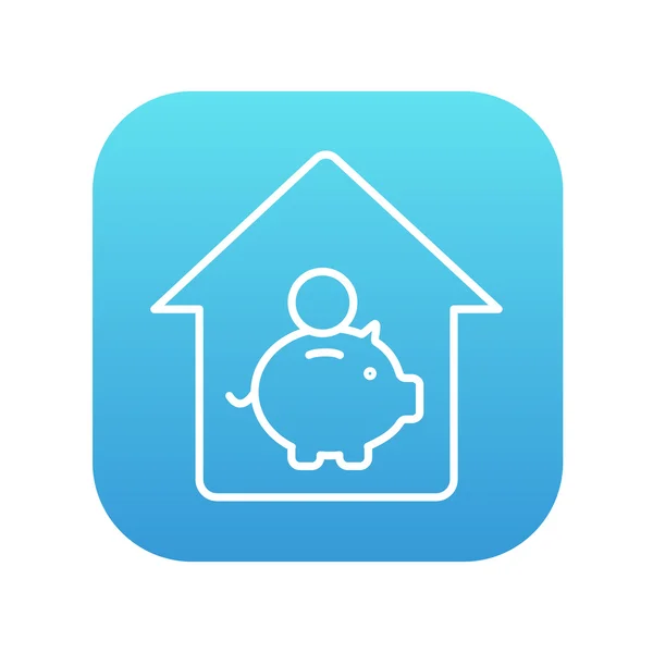 House savings line icon. — Stockvector