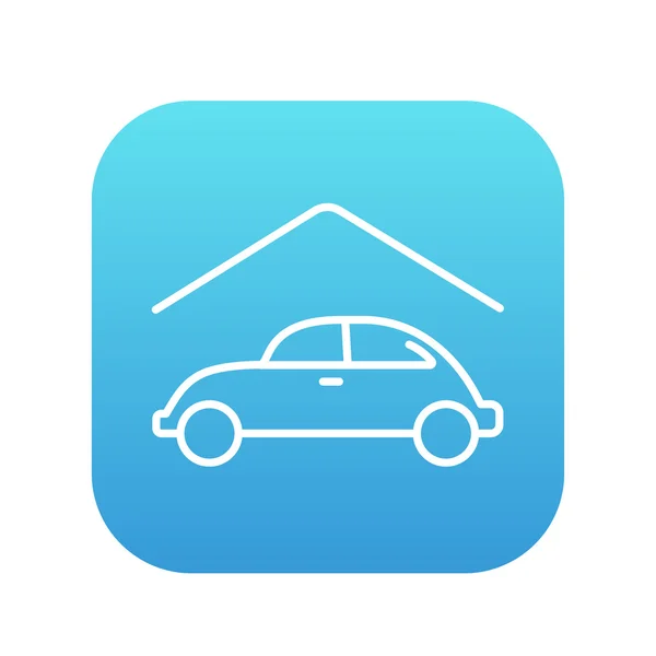 Car garage line icon. — Stock Vector