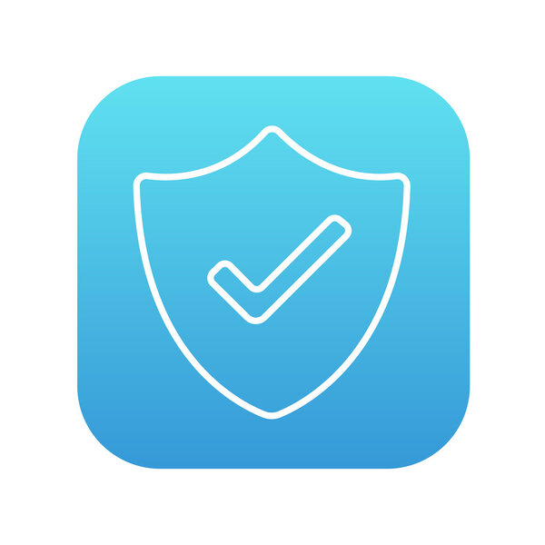 Quality is confirmed line icon.