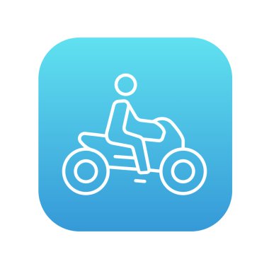 Adam sürme motosiklet satırı simgesi.