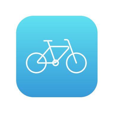 Bisiklet çizgisi simgesi.