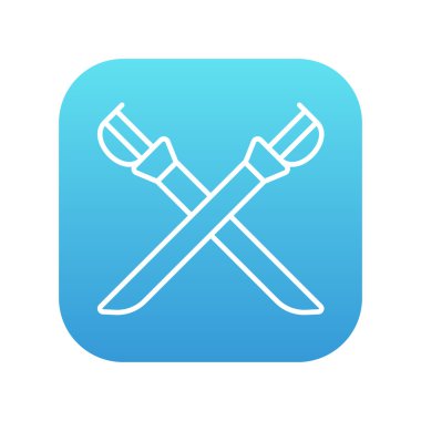 Saber satırı simgesi geçti.