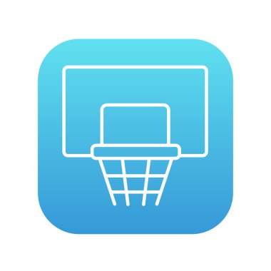 Basketbol potası çizgisi simgesi.