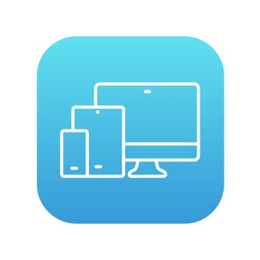 Yanıtlayıcı Web Tasarım Satırı Simgesi.
