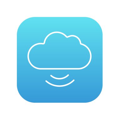 Bulut hesaplama çizgisi simgesi.