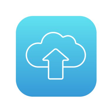 Satırı simgesi yukarı ok ile bulut.