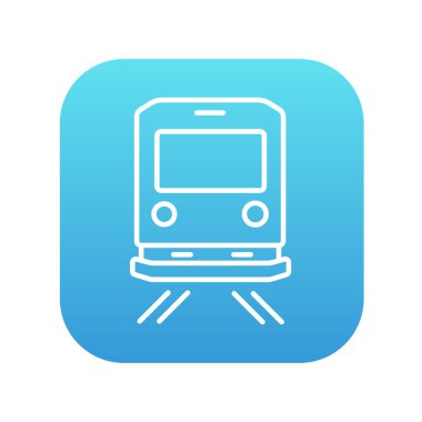 Arkadan görünüşü tren satırı simgesi.