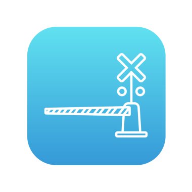 Demiryolu bariyer satırı simgesi.