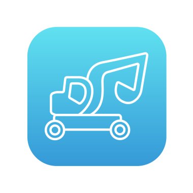 Ekskavatör kamyon satırı simgesi.