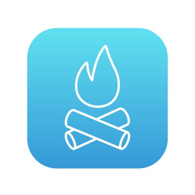 Kamp ateşi satırı simgesi.