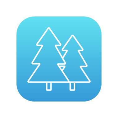 Çam ağaçları satırı simgesi.