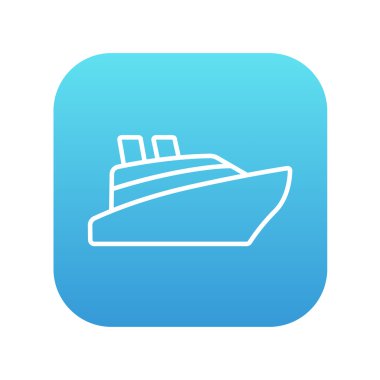 Cruise ship line icon. clipart