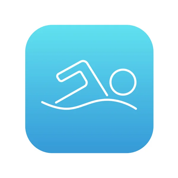 Swimmer line icon. — Stock Vector