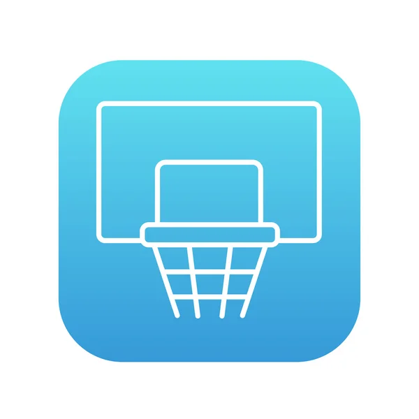 Icône de ligne de panier de basket-ball. — Image vectorielle