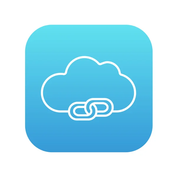 Cloud computing line icon. — Stock Vector