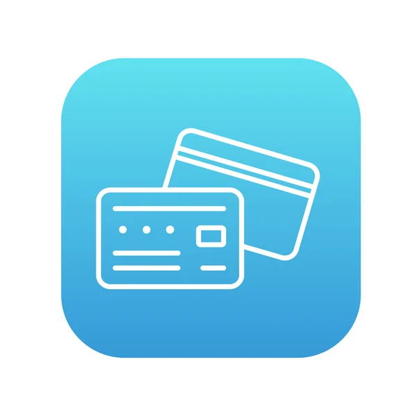 Credit card line icon. — Stock Vector
