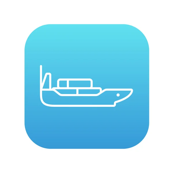 Cargo container ship line icon. — Stock Vector