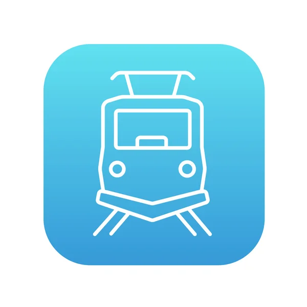 Front view of train line icon. — Stock Vector