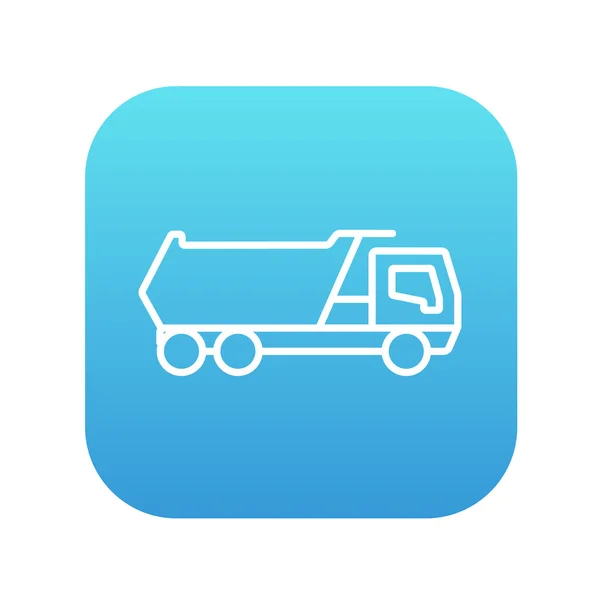 Dump truck lijn pictogram. — Stockvector