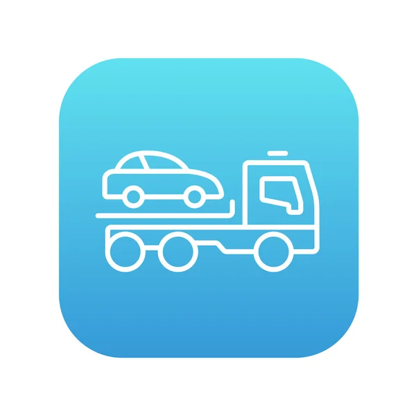 Car towing truck line icon. — Stock Vector