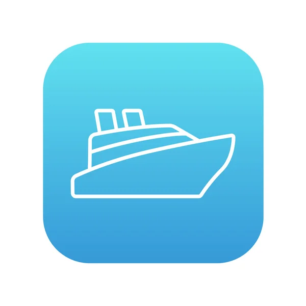 Icono de la línea de cruceros. — Vector de stock