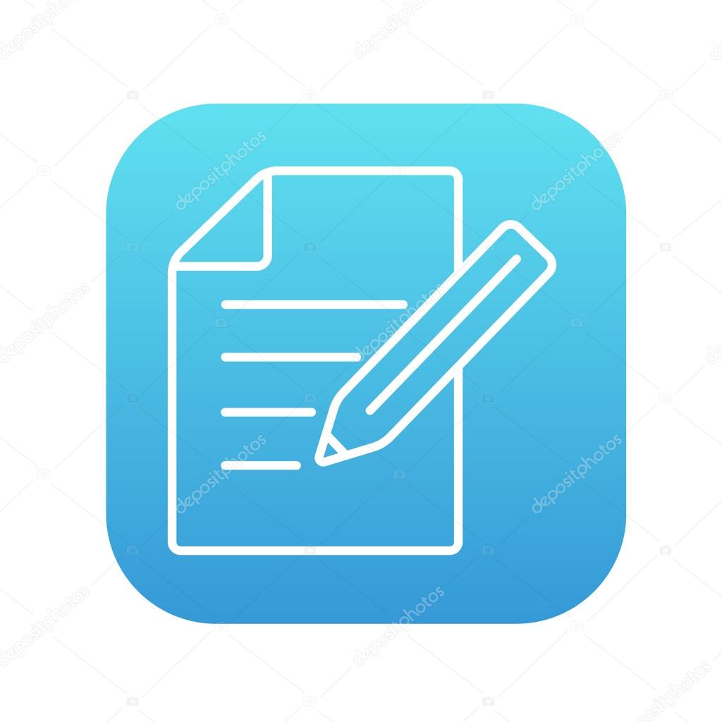 Taking note line icon.