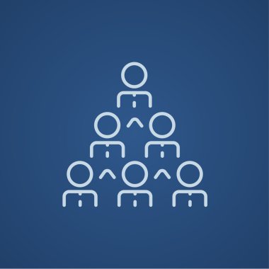 İş piramit satırı simgesi.