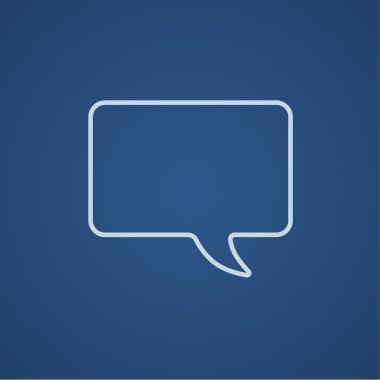 Empty speech square line icon.