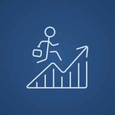 Financial recovery line icon.