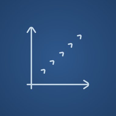 Büyüme grafik satırı simgesi.