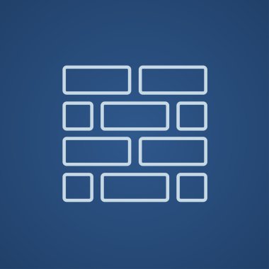 Brickwall line icon.