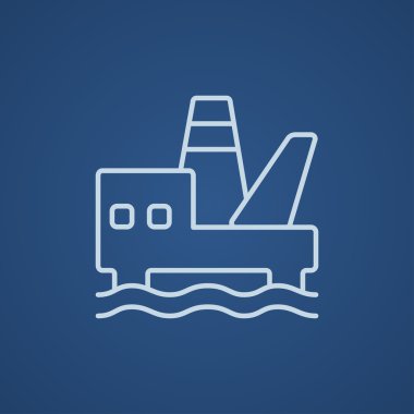 Offshore petrol platformu satırı simgesi.