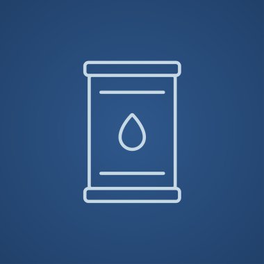 Petrol varili çizgi simgesi.