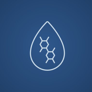 Yağ damla satırı simgesi.